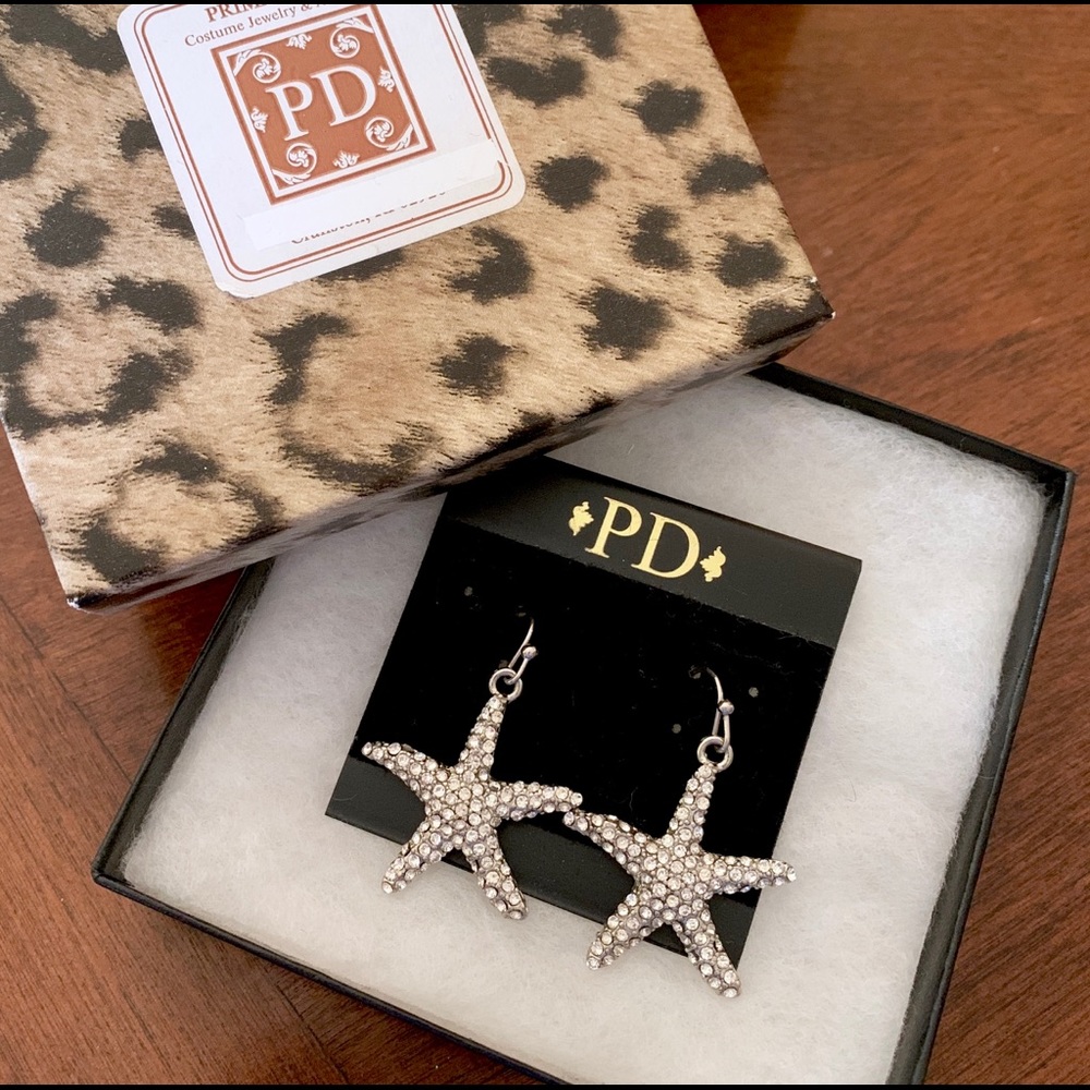 Crystal Starfish Earrings
